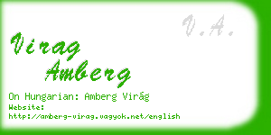 virag amberg business card